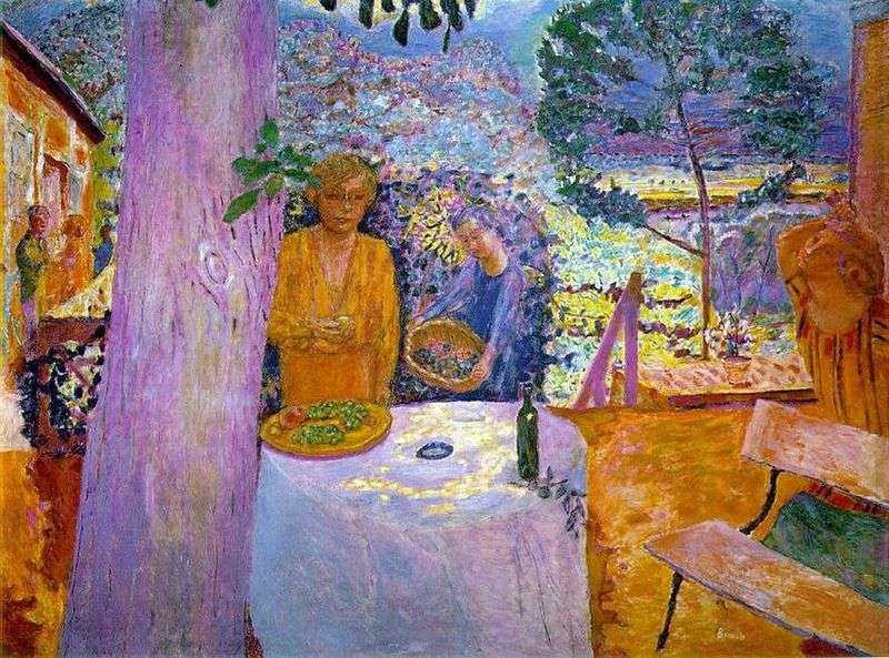 Terrace in Vernon by Pierre Bonnard