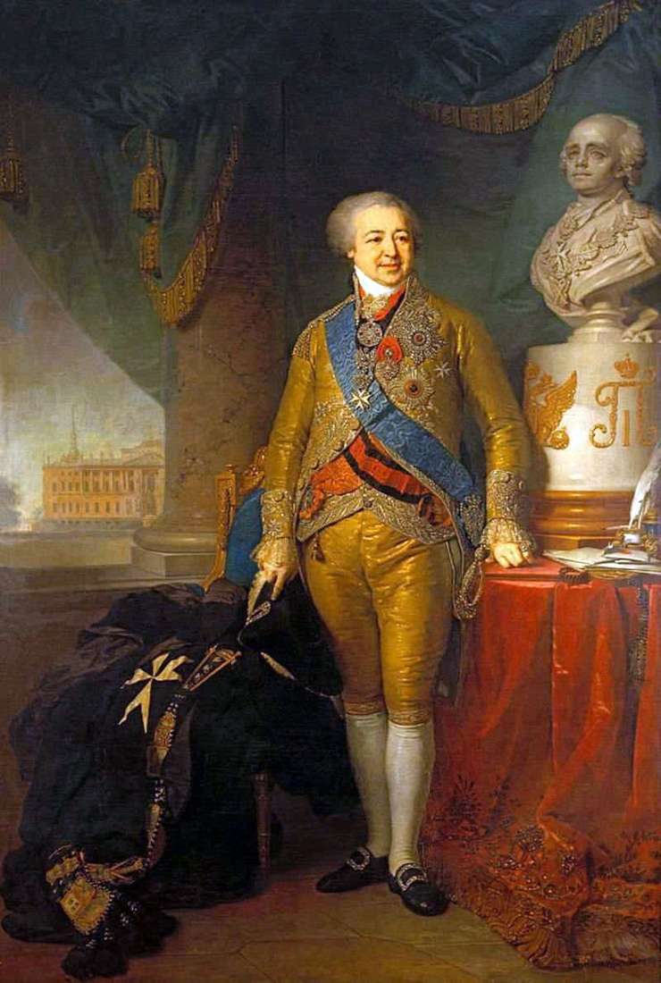 Portrait of Prince Alexander Borisovich Kurakin by Vladimir Borovikovsky