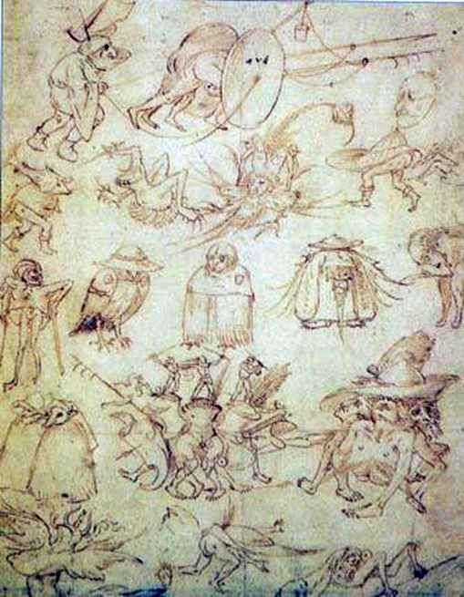 Grotesque sketches by Hieronymus Bosch