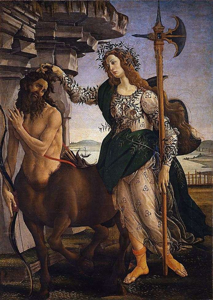 Athena Pallada and Centaur by Sandro Botticelli