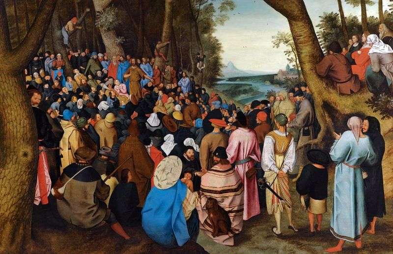 The preaching of John the Baptist by Peter Brueghel
