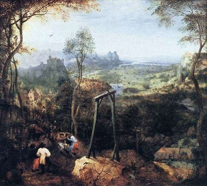 Magpie on the Gallows by Peter Brueghel