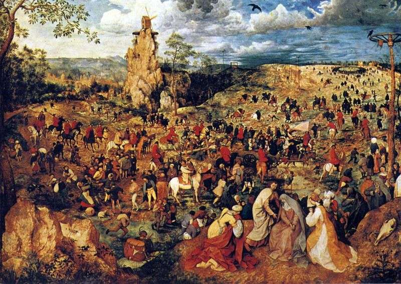 Procession to Calvary by Peter Brueghel