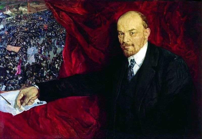 Lenin and the manifestation by Isaak Brodsky