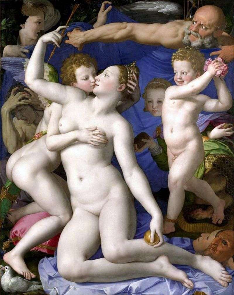 Allegory with Venus and Cupid by Agnolo Bronzino
