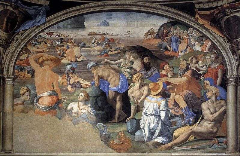 Crossing the Red Sea by Anolo Bronzino