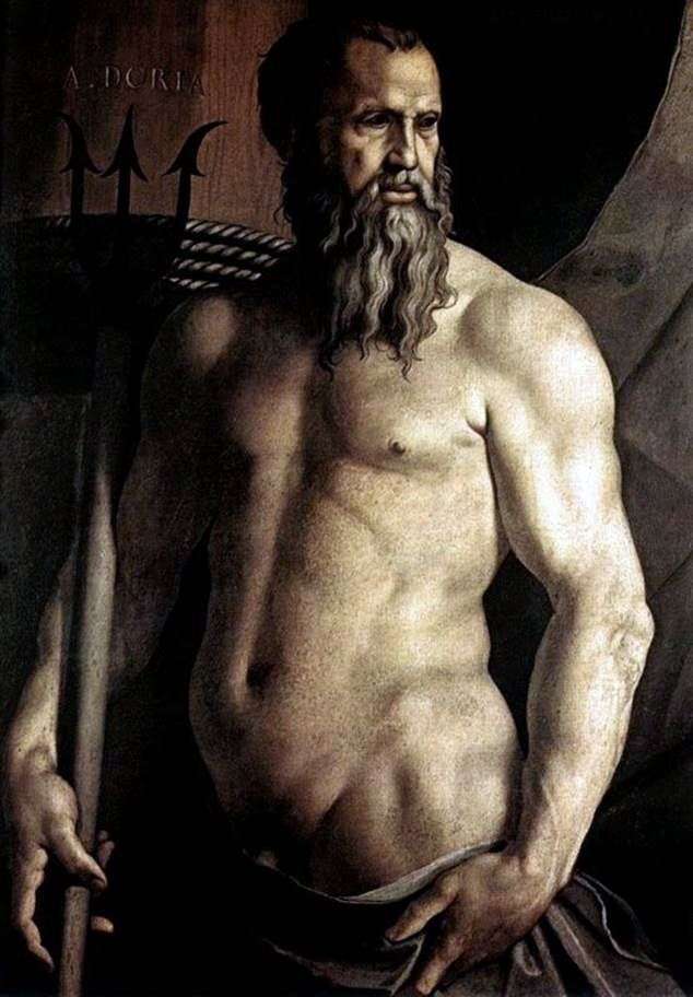 Portrait of Andrea Doria in the form of Neptune by Agnolo Bronzino