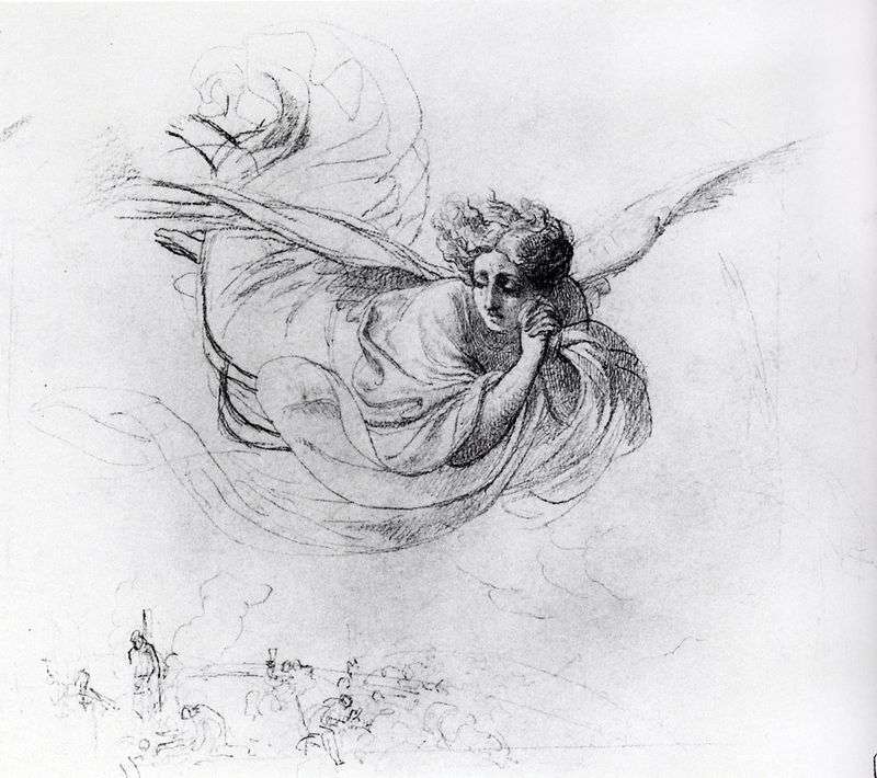 The flying angel, mourning the victims of the Inquisition by Karl Bryullov