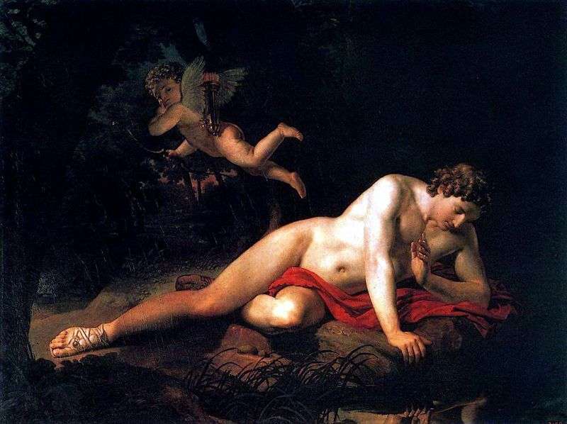 Narcissus looking into the water by Karl Bryullov