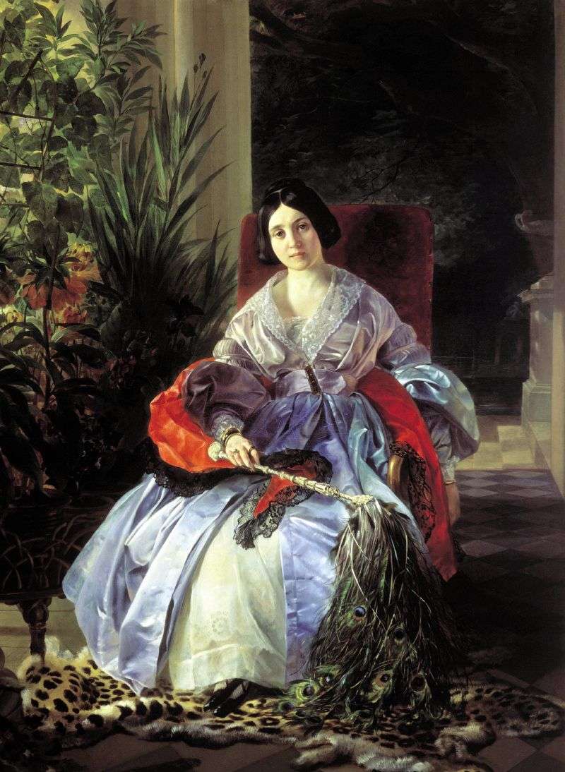 Portrait of Princess EP Saltykova by Karl Bryullov