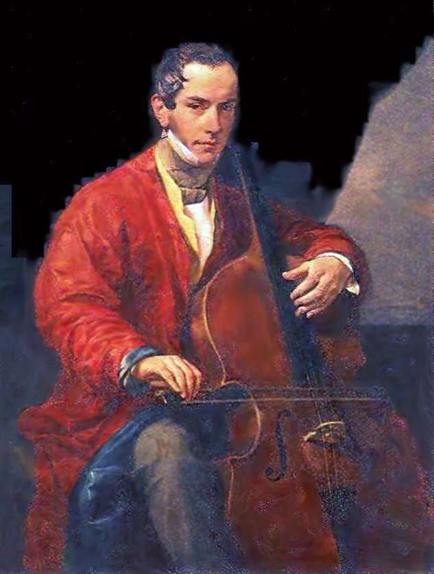 Portrait of musician M. Yu. Vielgorsky by Karl Bryullov