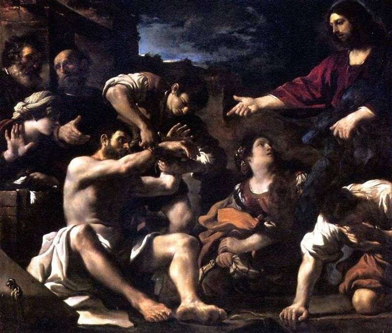 Resurrection of Lazarus by Guercino