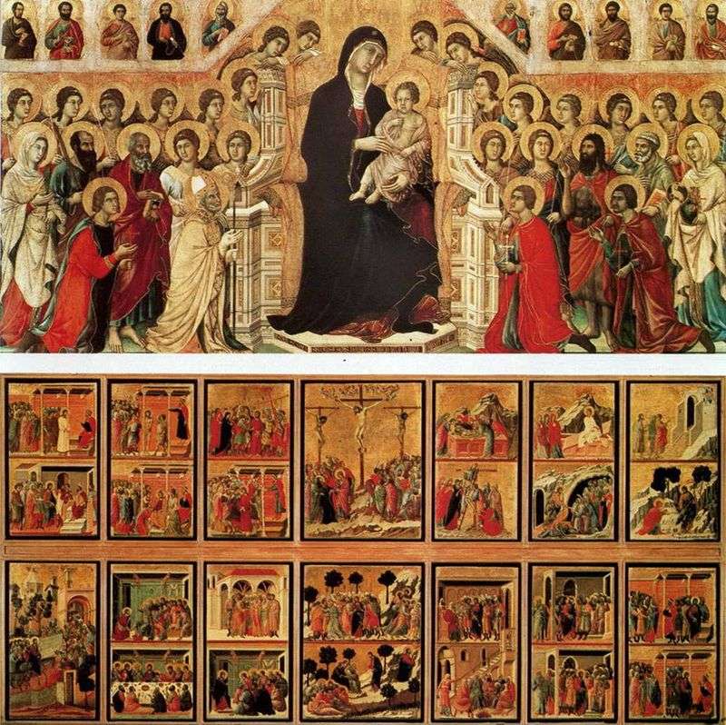 Madonna with angels and saints (Maesta) by Duccio di Buoninsegna