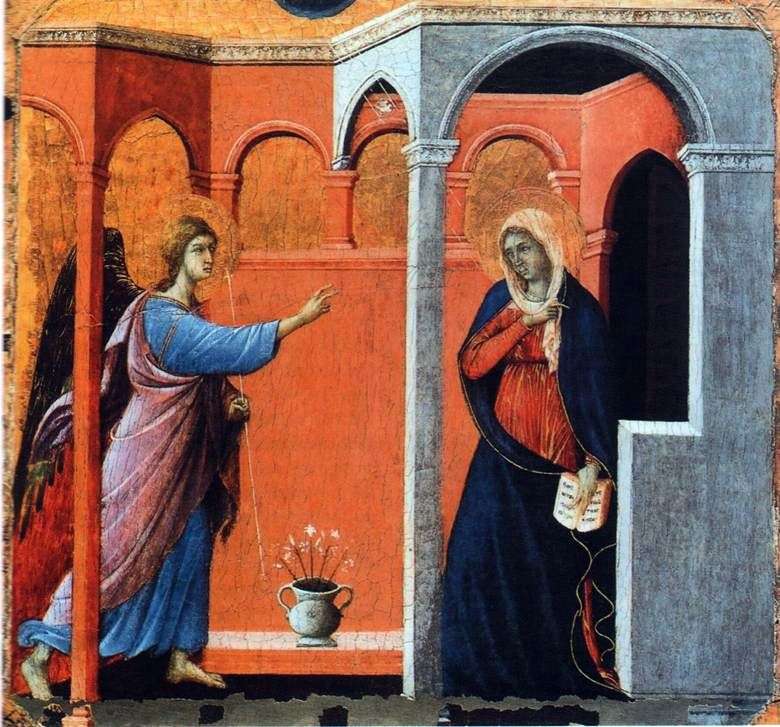 Maesta. Annunciation by Duccio di Buoninsegna
