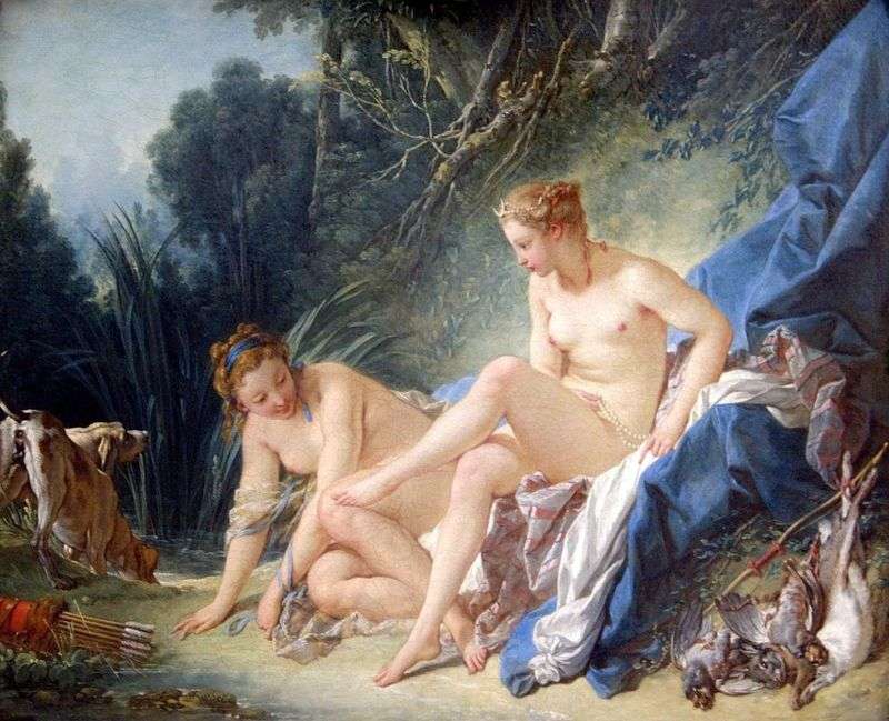 Diana after bathing by Francois Boucher