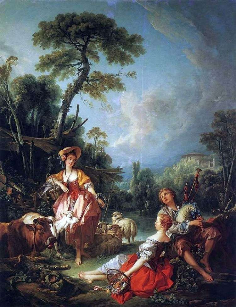 Summer pastoral by Francois Boucher