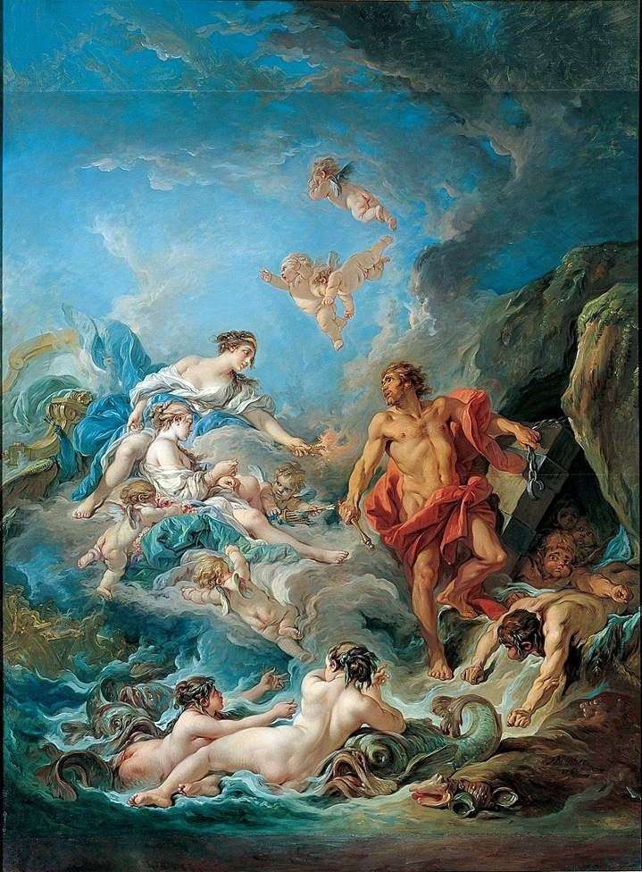 Juno visits the windmaster of Aeolus by Francois Boucher