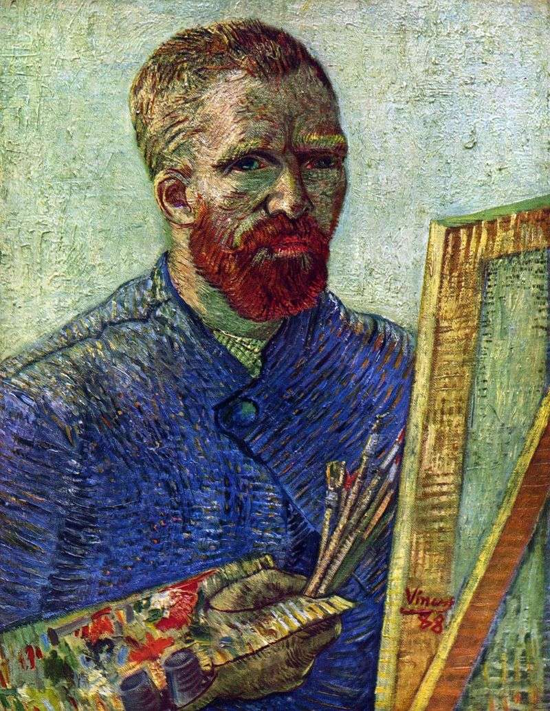 Self portrait in front of the easel by Vincent Van Gogh