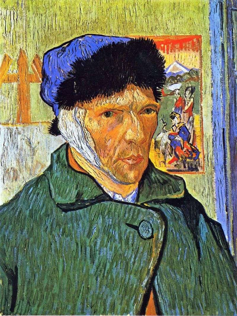 Self portrait with a bandaged ear by Vincent Van Gogh