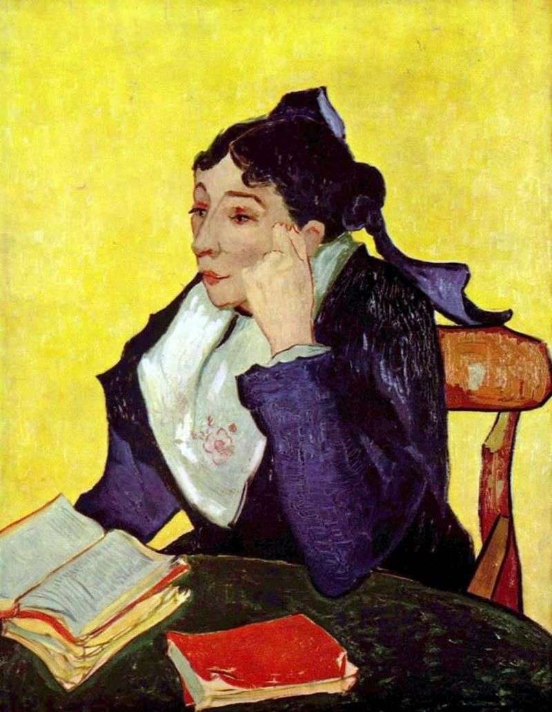 Arlesianka: Madame Zhinu with books by Vincent Van Gogh