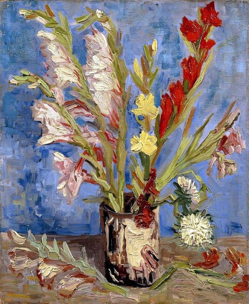 Vase with gladiolus by Vincent Van Gogh