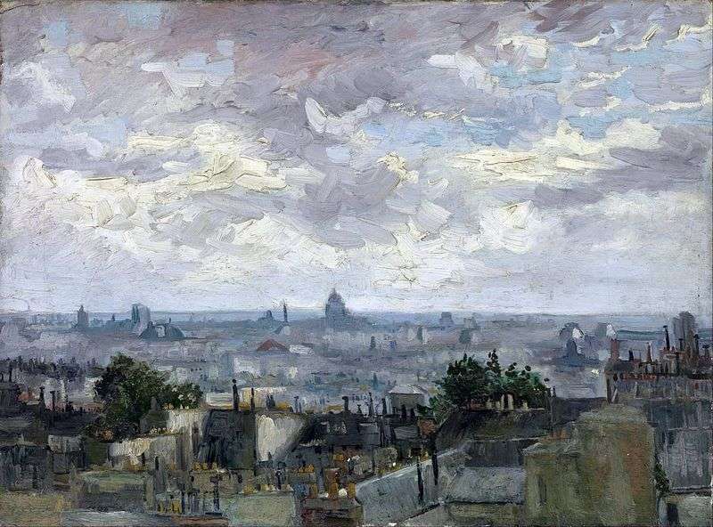 View of the rooftops of Paris by Vincent Van Gogh