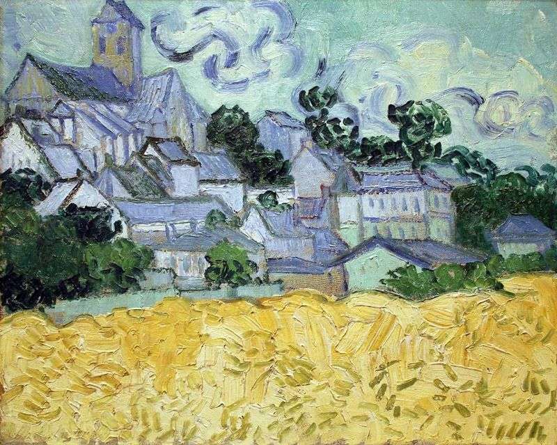 View of the Over and the Church by Vincent Van Gogh