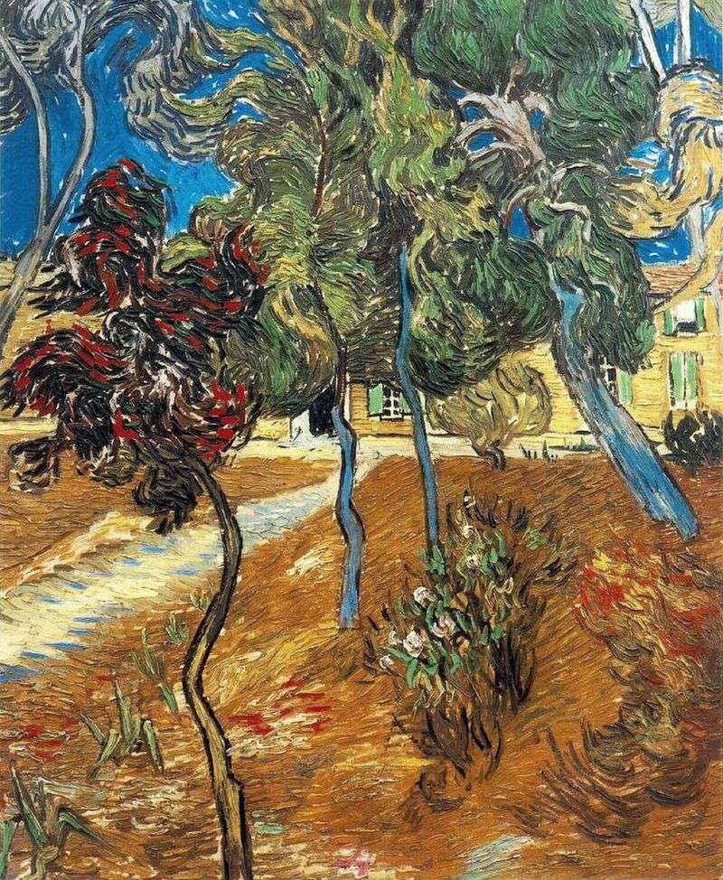 Trees in the Garden of St. Paul Hospital by Vincent Van Gogh