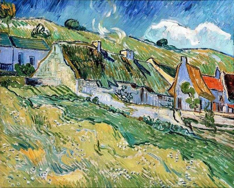 Houses with thatched roofs by Vincent Van Gogh