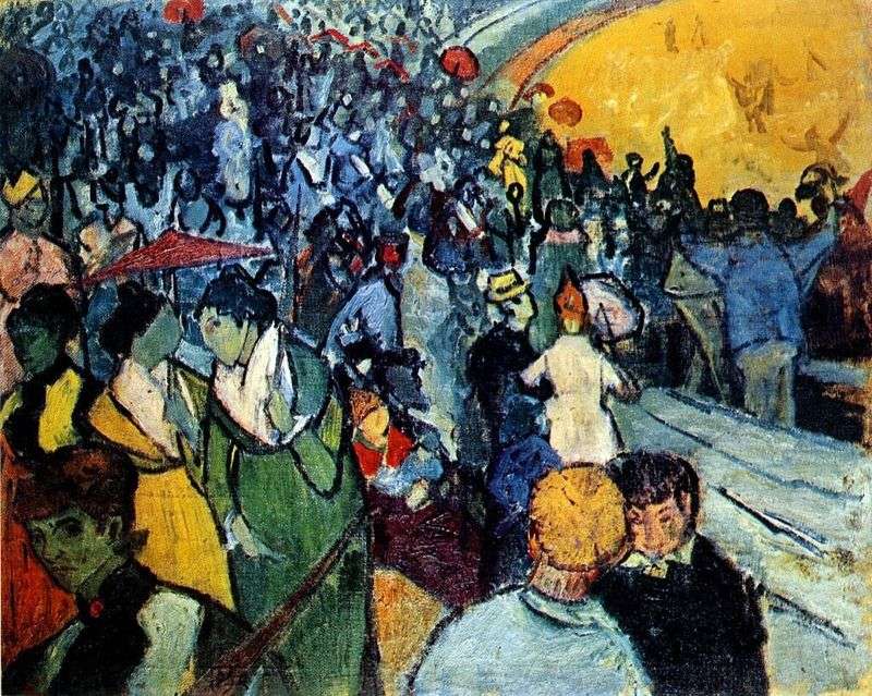 Spectators in the arena in Arles by Vincent Van Gogh