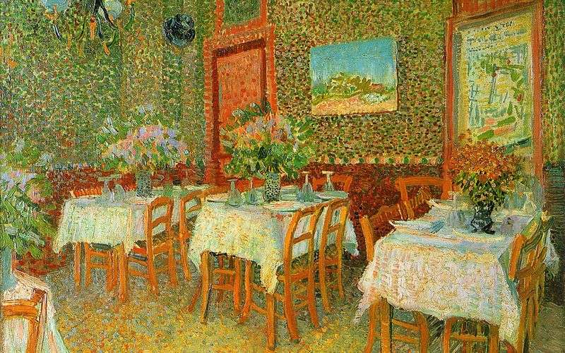 Interior of the restaurant by Vincent van Gogh