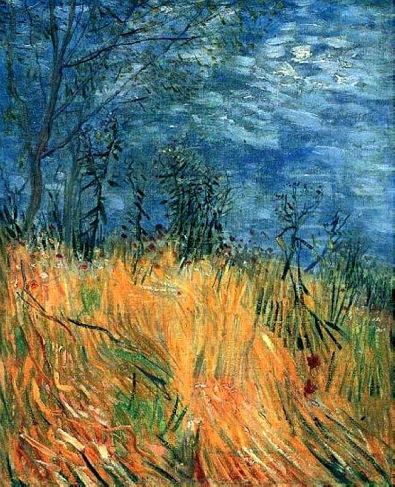 The edge of a wheat field with poppies by Vincent Van Gogh