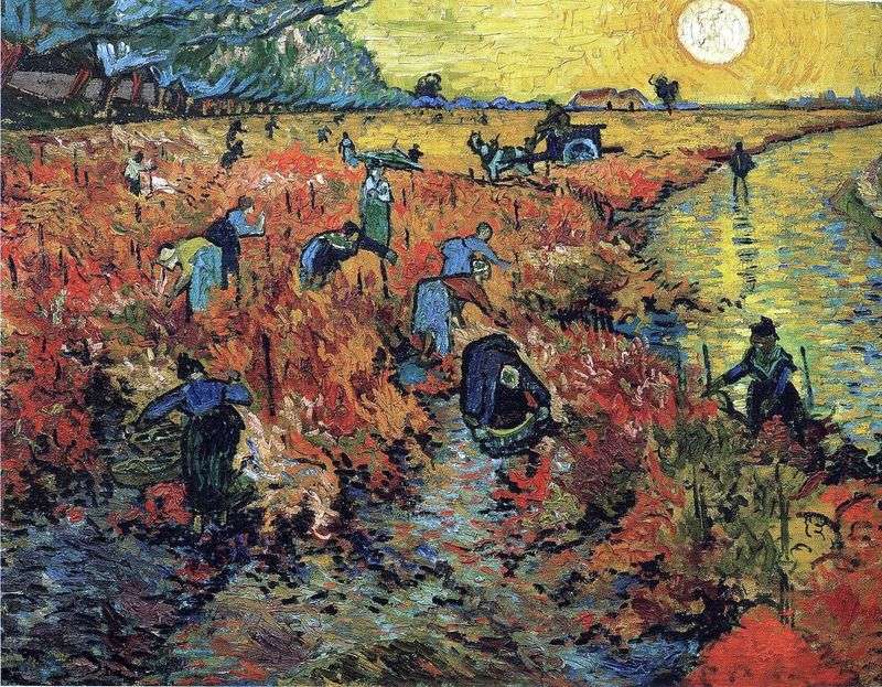 Red vineyards in Arles by Vincent Van Gogh