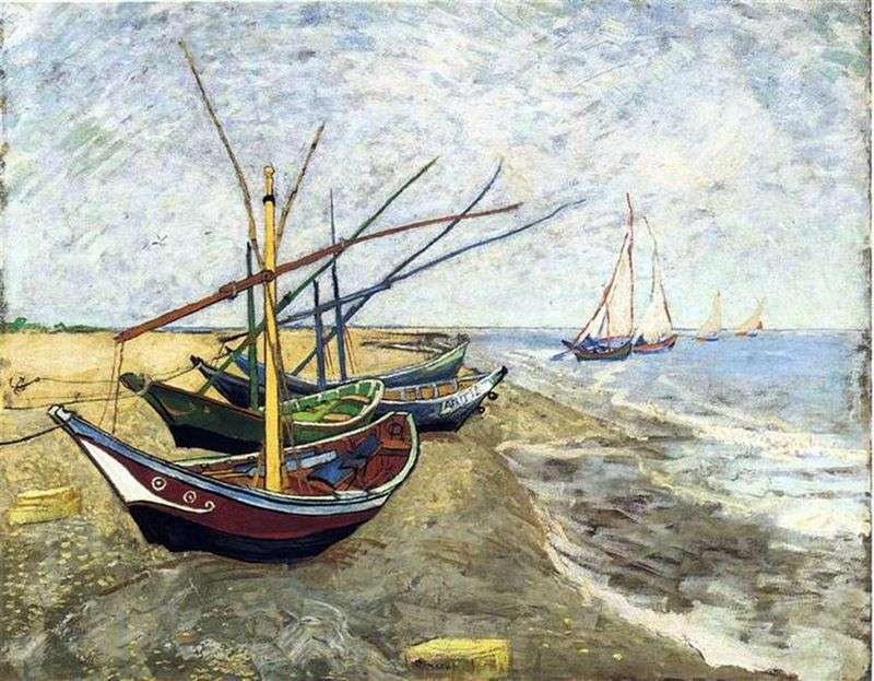 Boats in Saint Marie by Vincent Van Gogh