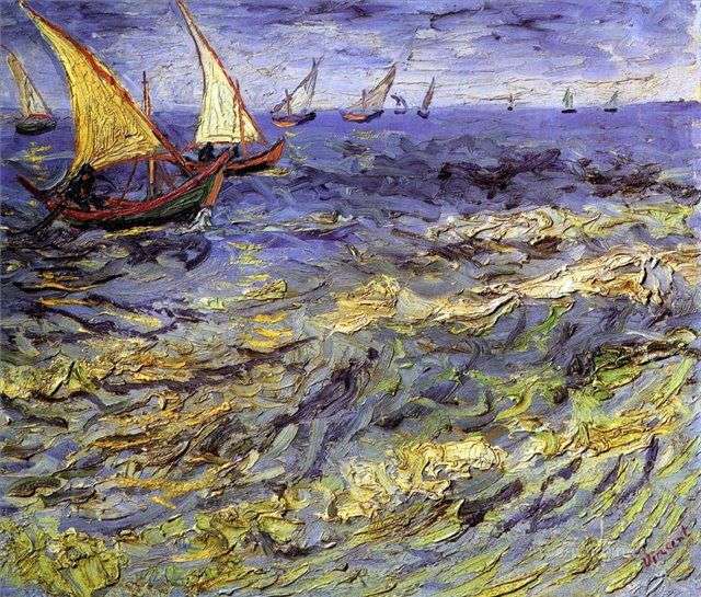 The Sea in St. Mary by Vincent Van Gogh
