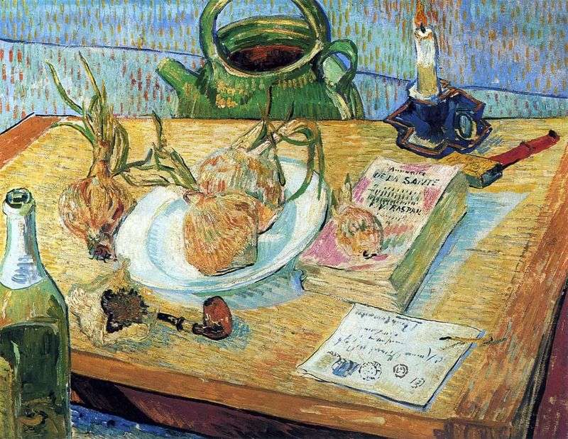 Still life with a bow and a drawing board by Vincent Van Gogh