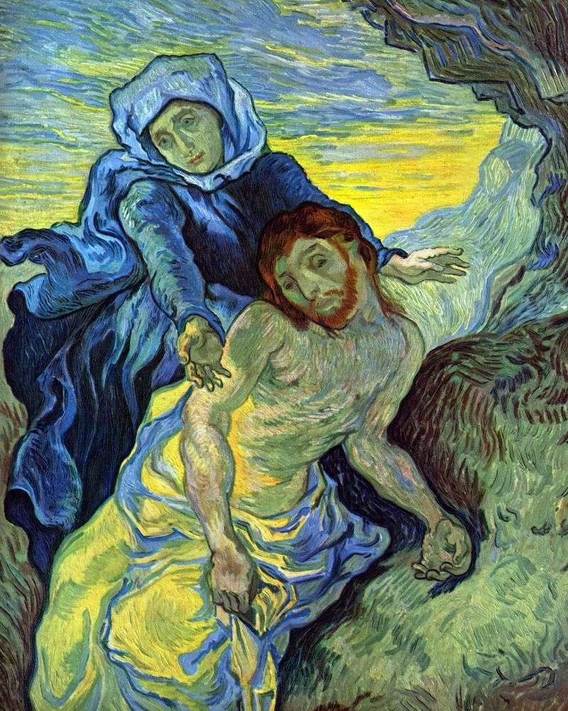 Pieta (by Delacroix) by Vincent Van Gogh