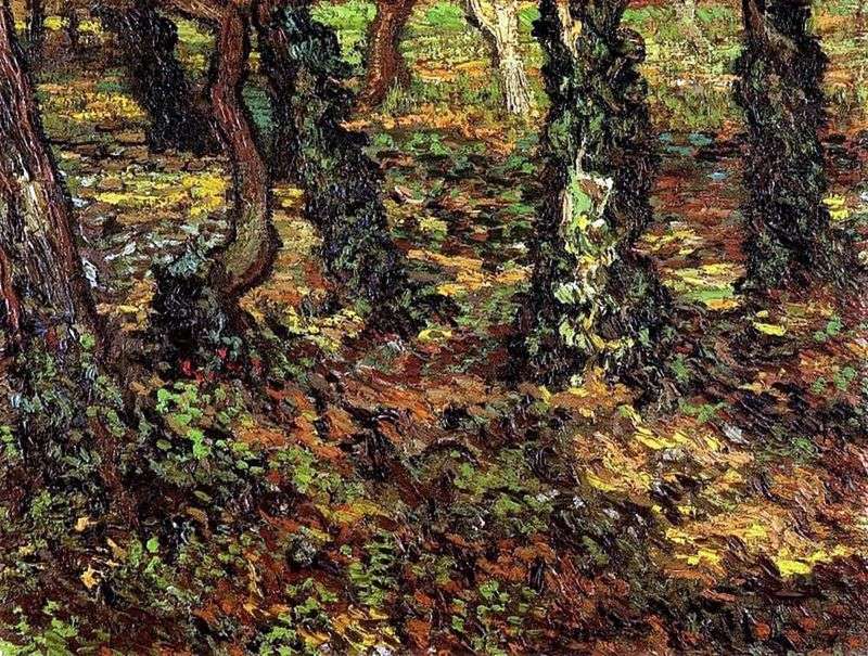 Trunks of trees with ivy by Vincent Van Gogh