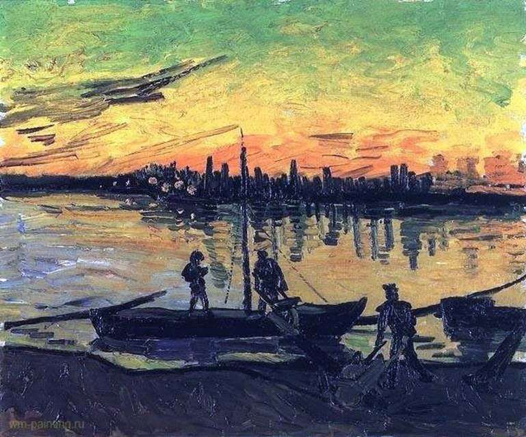 Barges 2 by Vincent Van Gogh