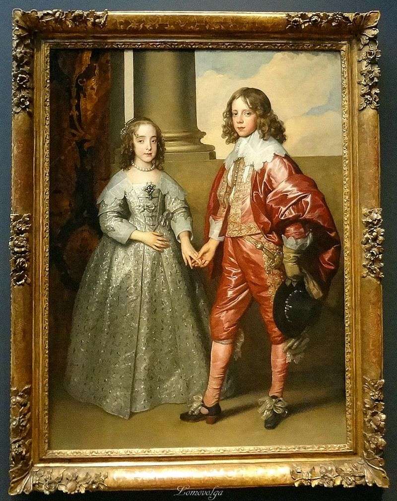 Portrait of Wilhelm of Orange with his bride Maria Stuart by Anthony Van Dyck