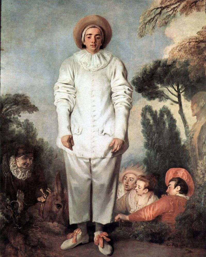 Gilles in costume Piero by Jean Antoine Watteau