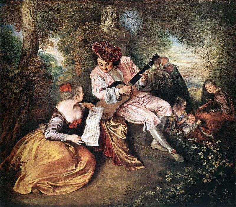The Love Gamma by Jean Antoine Watteau