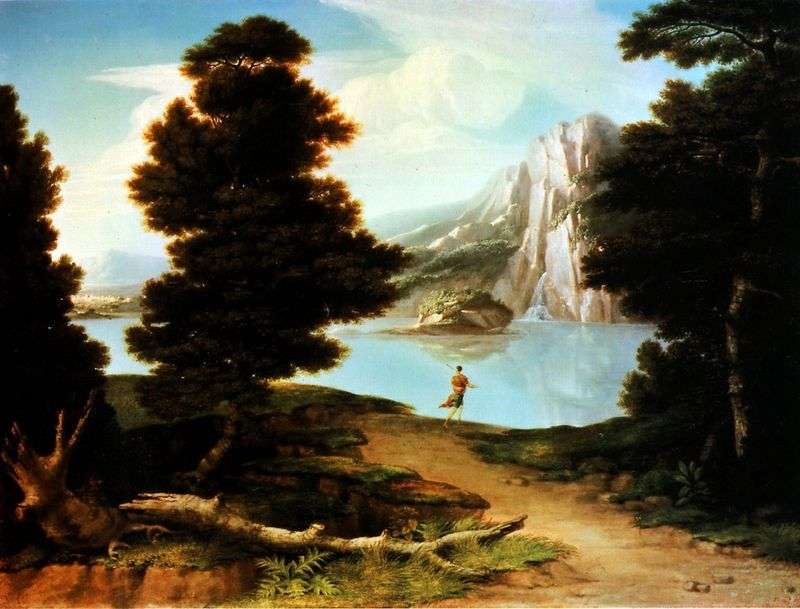 Landscape with a lake by Alston Washington