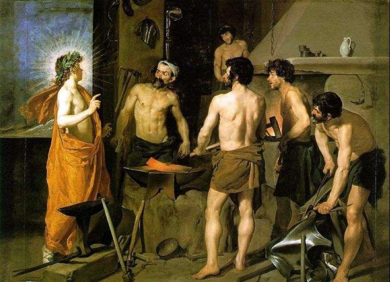 Apollo in the forge of Vulcan by Diego Velasquez