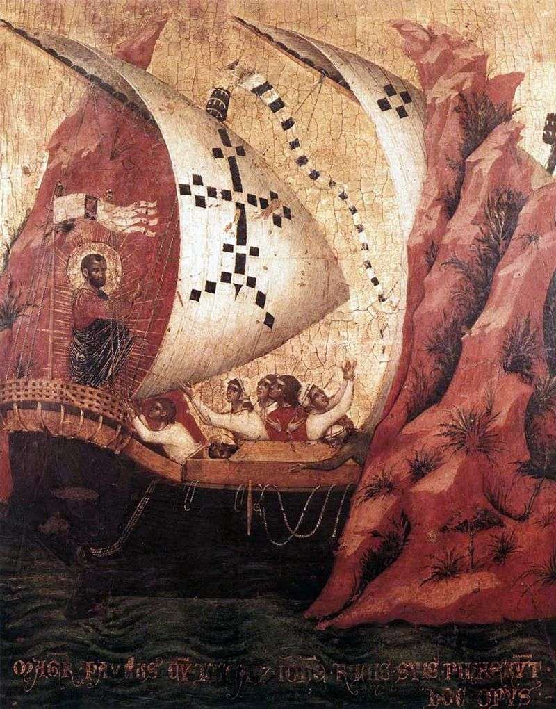 St. Mark reassures the sea by Paolo Veneziano