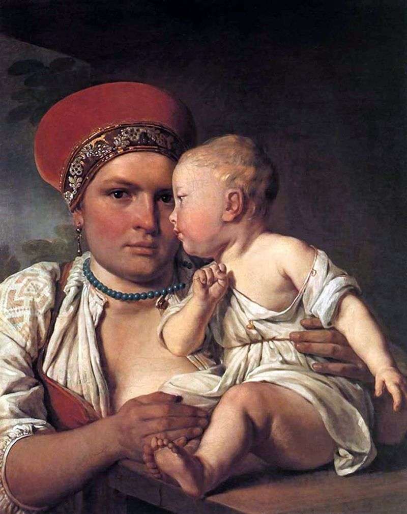 Nurse with a child by Alexei Venetsianov