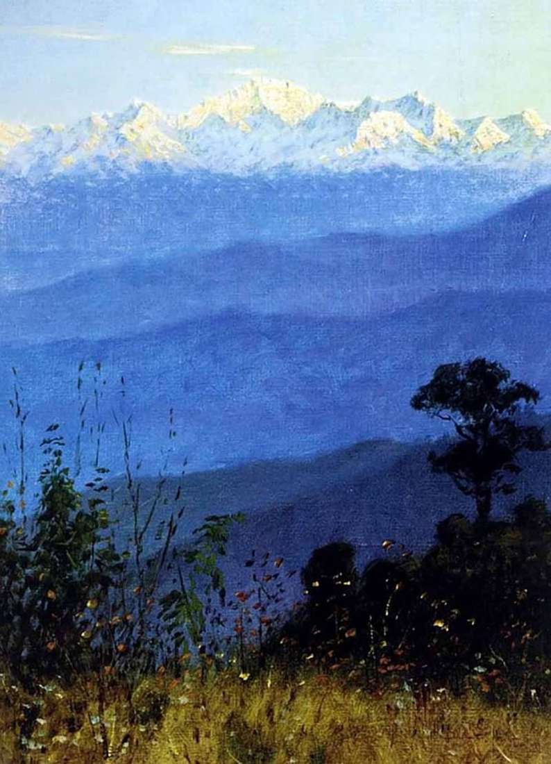The Himalayas in the evening by Vasily Vereshchagin