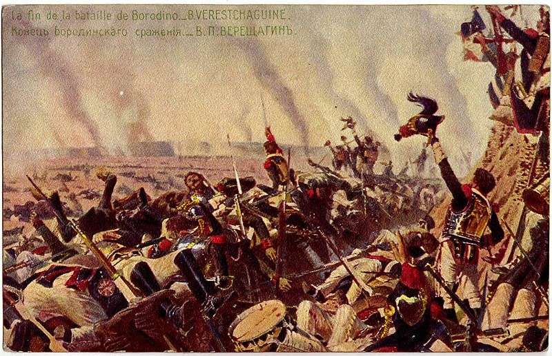 The end of the battle of Borodino by Vasily Vereshchagin