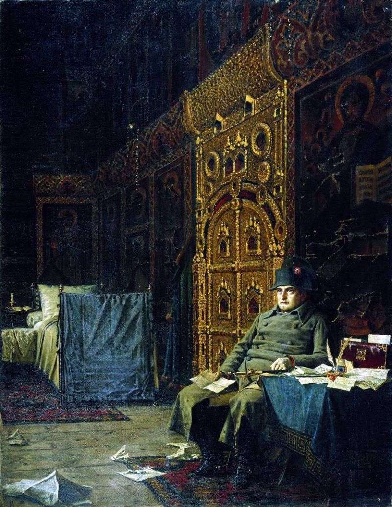 At the stage by bad news from France by Vasily Vereshchagin