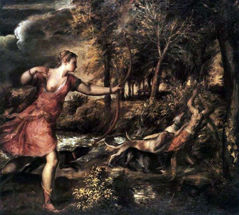 Hunting Diana by Titian Vecellio